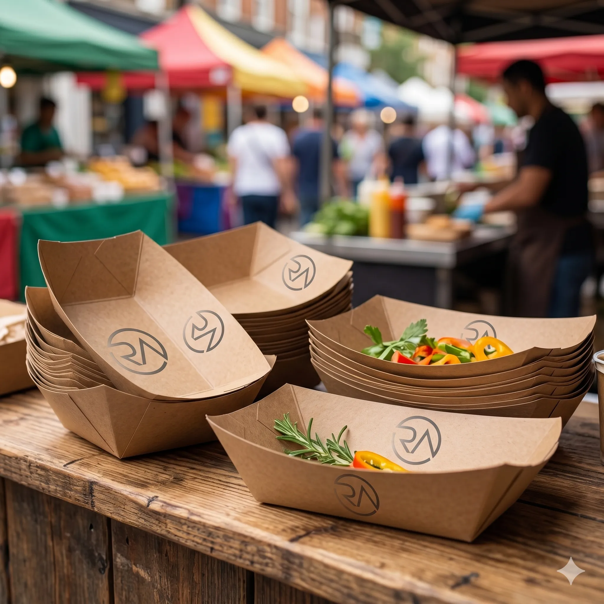 Boat trays for street food vendors